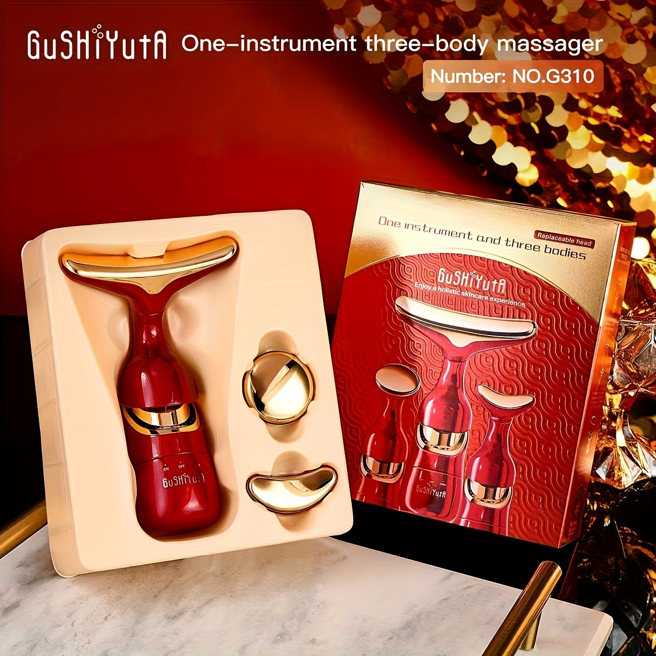 3-in-1 Facial & Neck Massager Beauty Device