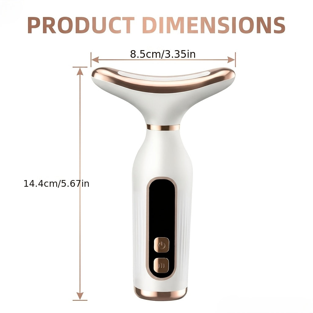 LED Facial & Neck Massager – 7 Modes USB Rechargeable Face Sculpting Device