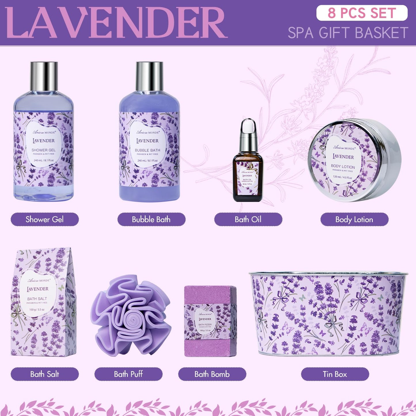 Rose Jasmine Spa Gift Set for Women