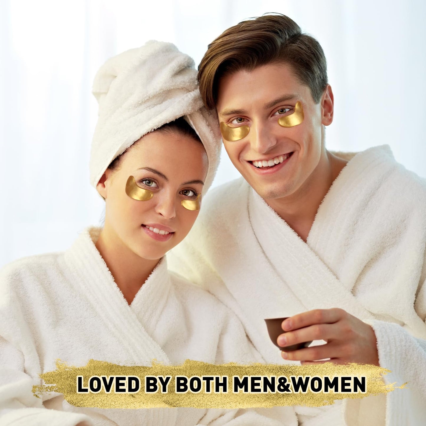 24K Gold Under Eye Patches for Dark Circles & Puffiness - 100 Pairs