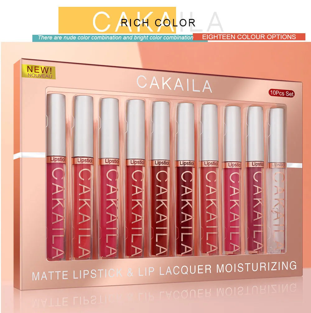 3-12PCS Matte Lipstick Set – Waterproof Long Lasting Velvet Lip Gloss Kit 💄