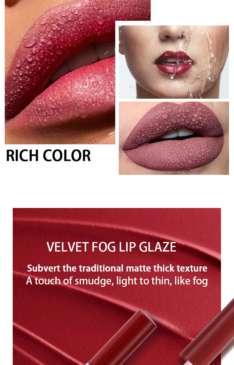 6 Color Matte Lip Gloss Set – Waterproof Long Lasting Moisturizing Lipstick Gift Box