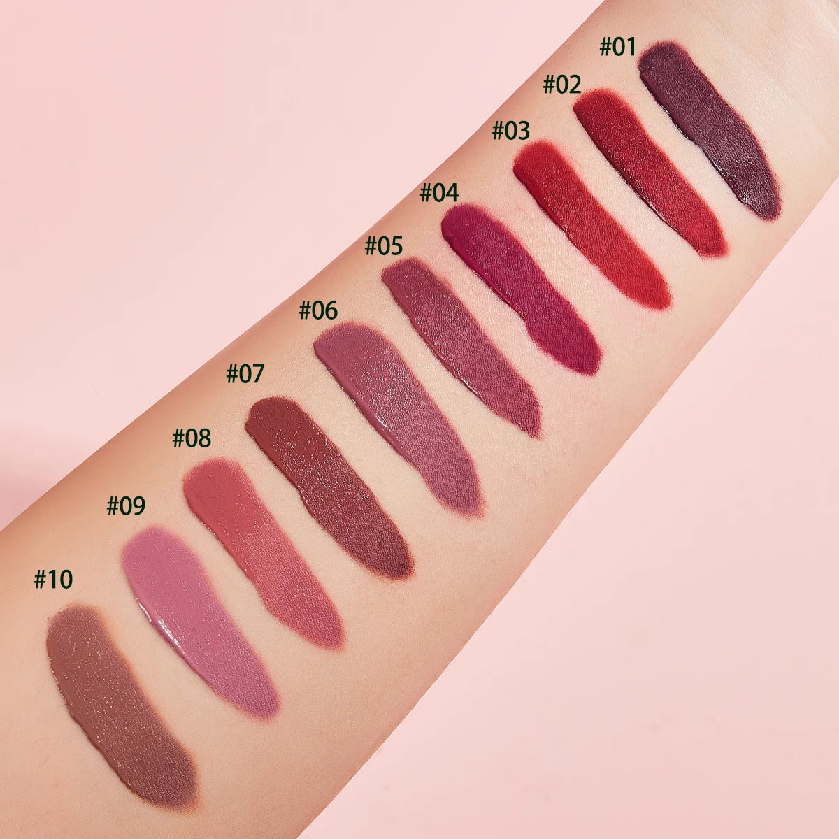 10PCS Velvet Matte Lip Gloss Set – Waterproof Long Lasting Moisturizing Lipstick Kit