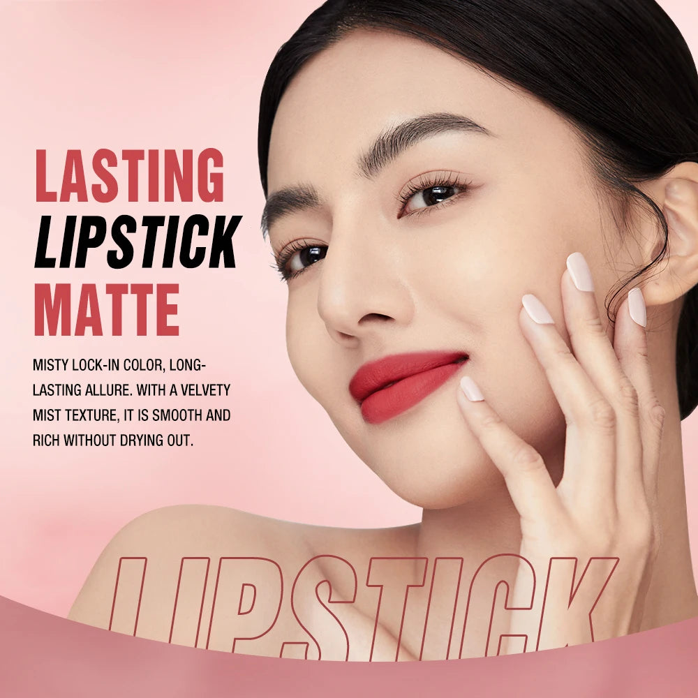 8PCS Matte Lipstick Set – Long Lasting Waterproof Velvet Lip Tint Collection 💄