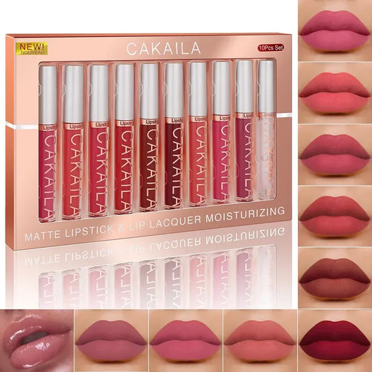 3-12PCS Matte Lipstick Set – Waterproof Long Lasting Velvet Lip Gloss Kit 💄