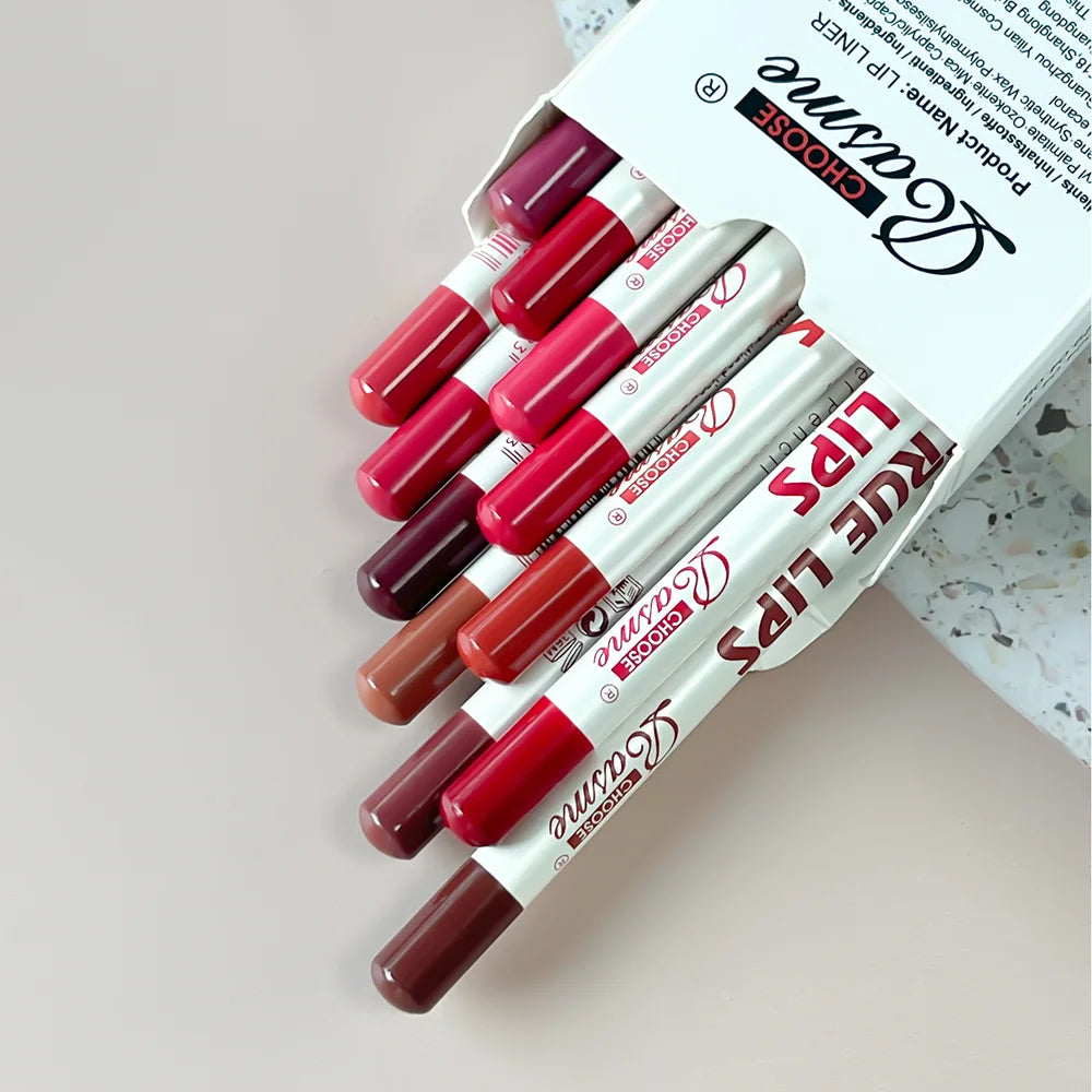 12PCS Matte Lipstick & Lip Liner Set – Long Lasting Waterproof Makeup Kit 💄