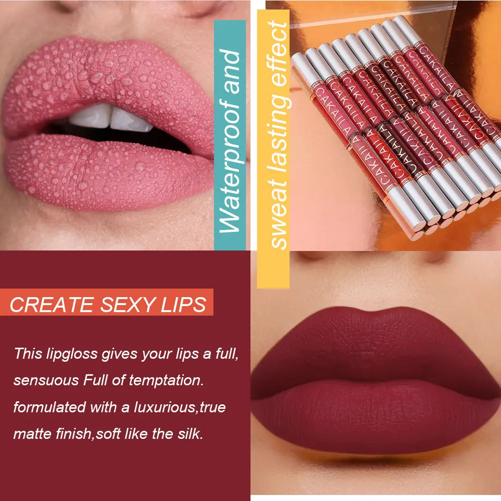 10PCS Matte Lipstick Set – Long Lasting Waterproof Velvet Lip Gloss Kit
