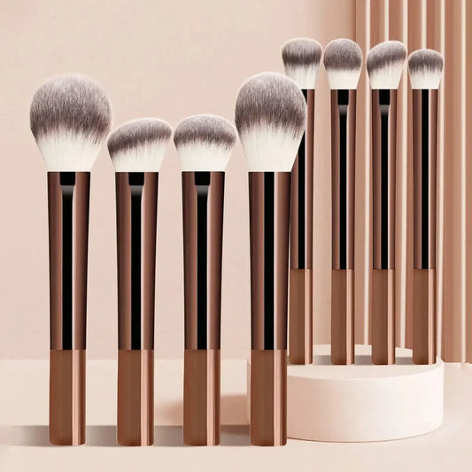 8PCS Professional Makeup Brush Set for Flawless Face & Eye Makeup