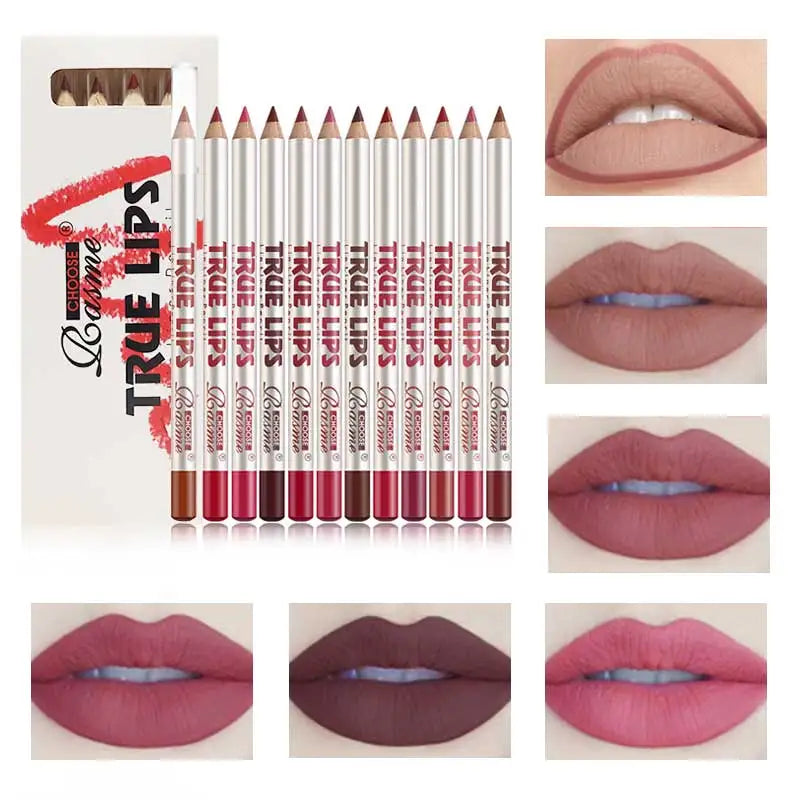 12PCS Matte Lipstick & Lip Liner Set – Long Lasting Velvet Matte Collection 💄